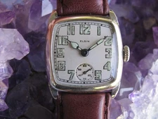 Elgin Vintage 14k White Gold Filled Manual Wind Wrist Watch