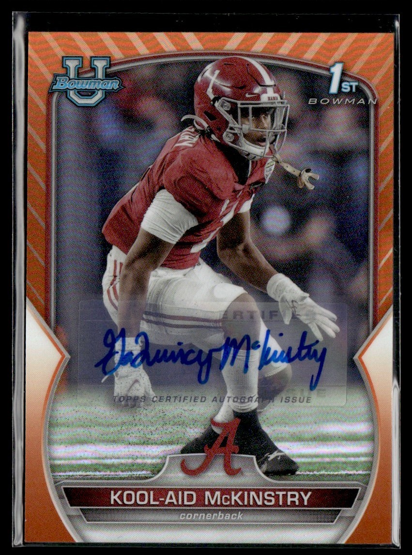 2022 Bowman University 1st Chrome Orange Refractor Kool-Aid McKinstry Auto /25