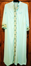 Vtg Gossard Artemis Nightgown Robe Set 60s Womens Large Nylon Embroidered Flower
