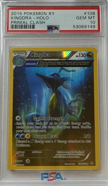 Kingdra 2015 Pokemon XY - Primal Clash - #108 - PSA 10
