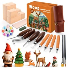 Wood Carving Kit for Beginners Adults - Ultimate Wood Carving Tools with Ca...