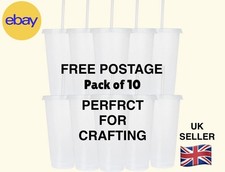 24oz Cold Cups with Lids & Straws | Pack of 10 Reusable Tumbler | Party,Crafting