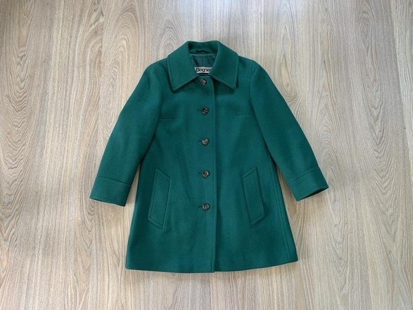 Damen Bogner Mantel Grün Wolle 38 / M / 46