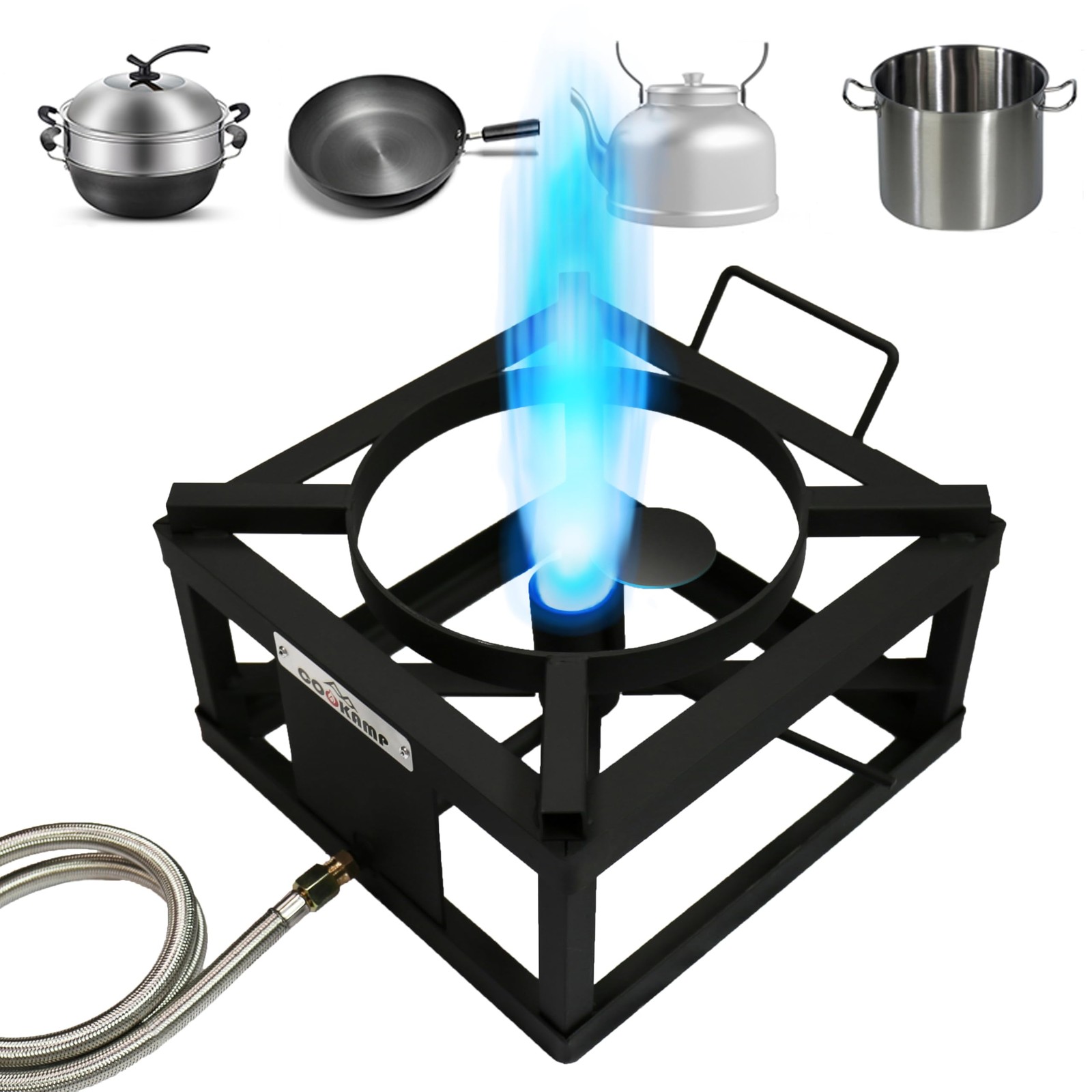 High-Pressure Single Burner Propane Stove With Jet Perfect for Backyard Cookouts