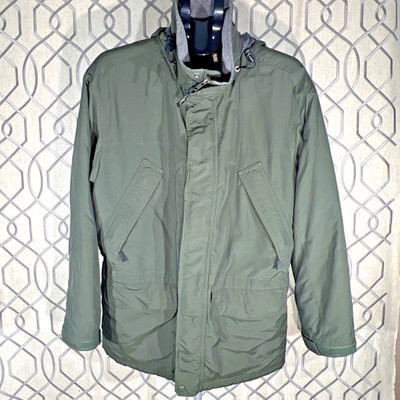 VTG LL Bean Coat Mens Green Medium Parka Hooded Insulated Winter Jacket 0UU64