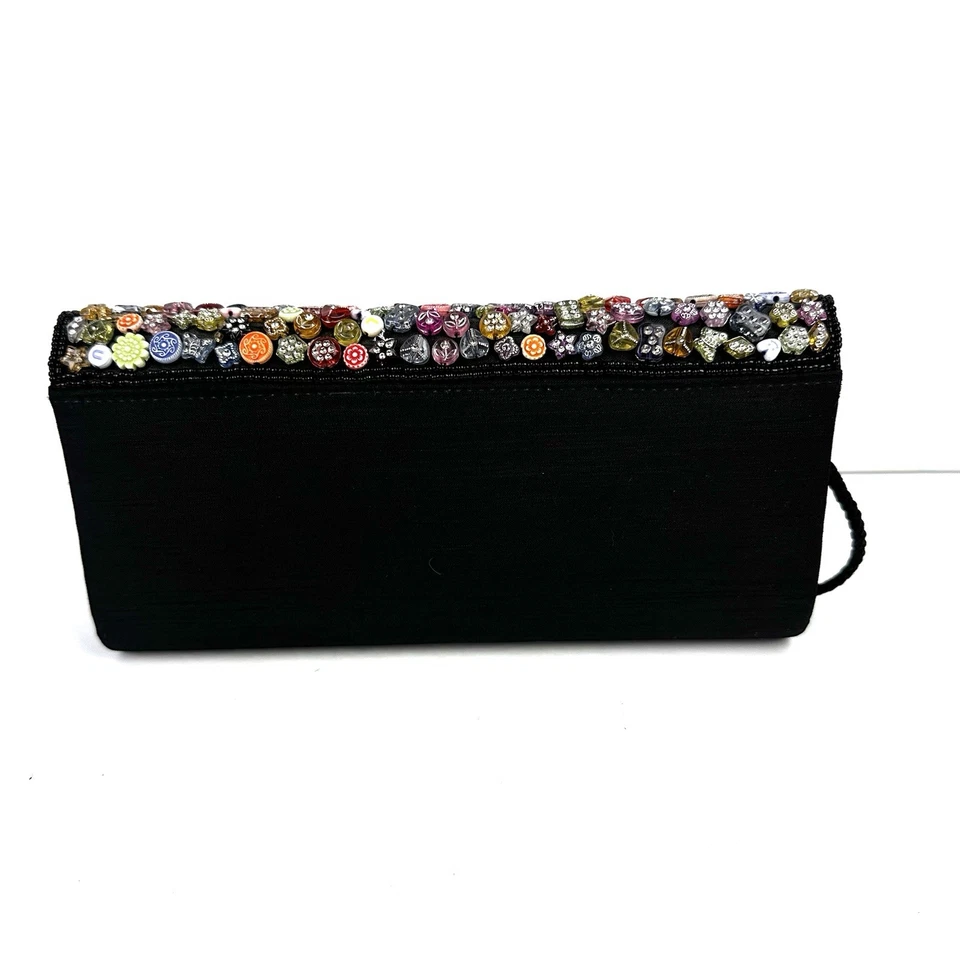 Sasha Beaded Crossbody Bag Black Hard Shell Handbag Purse - Image 4 of 4