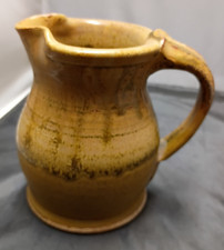 Stoneware Pottery Pitcher 5 1/2"h Drip Glaze Dated 2008
