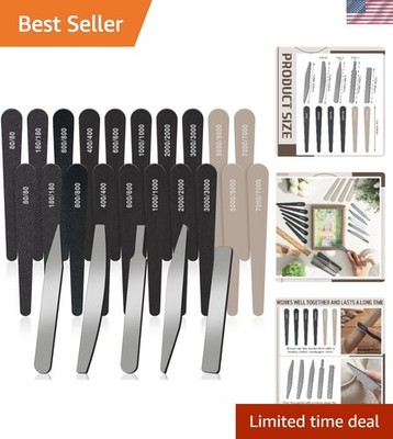 Hobby Model Polishing Tools Set 25 Pcs Glass Files Sanding Sticks for Plastic
