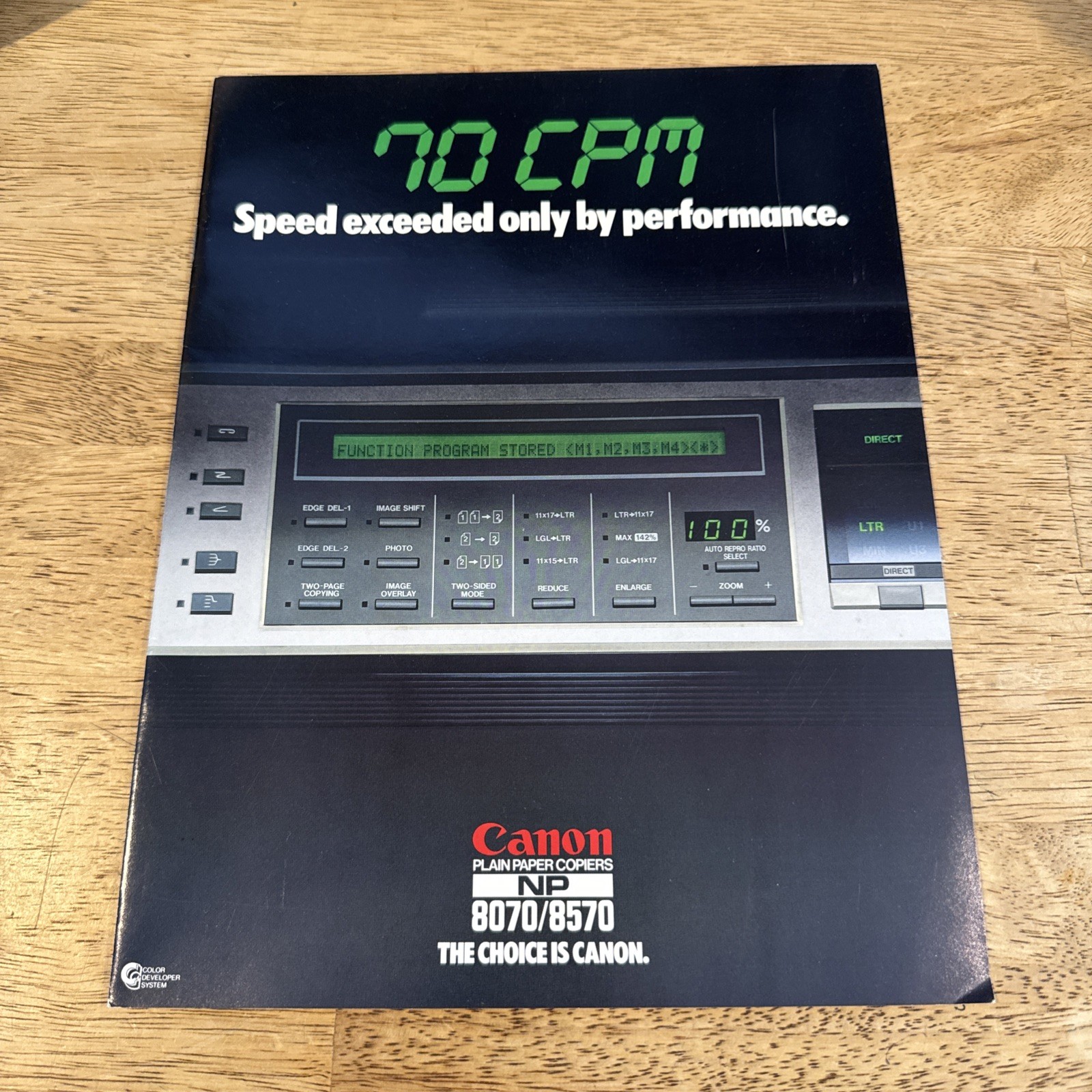 Vintage 1987 Canon Plain Paper Copiers NP 8070/8570 Sales Brochure Catalog