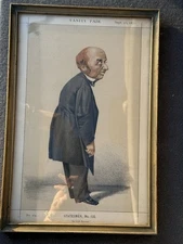 Framed 1872 Vanity Fair Art Print Irish baronet The Statesmen magazine cover art