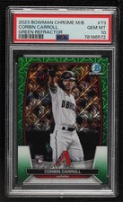 2023 Bowman Mega Box Chrome Green Mojo Refractor /99 Corbin Carroll PSA 10 07i7