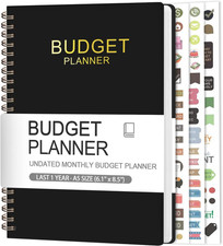 Budget Planner - Monthly Budget Book with Expense Tracker Notebook, A5 6.1" X 8.