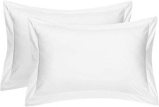 King Pillow Shams Set of 2   20x36 Inch Pillow Covers, 600 Thread Count Eg