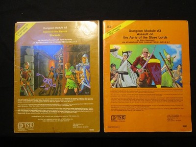 Dungeons and Dragons TSR modules A2 & A3 vintage 1981 Complete Good condition