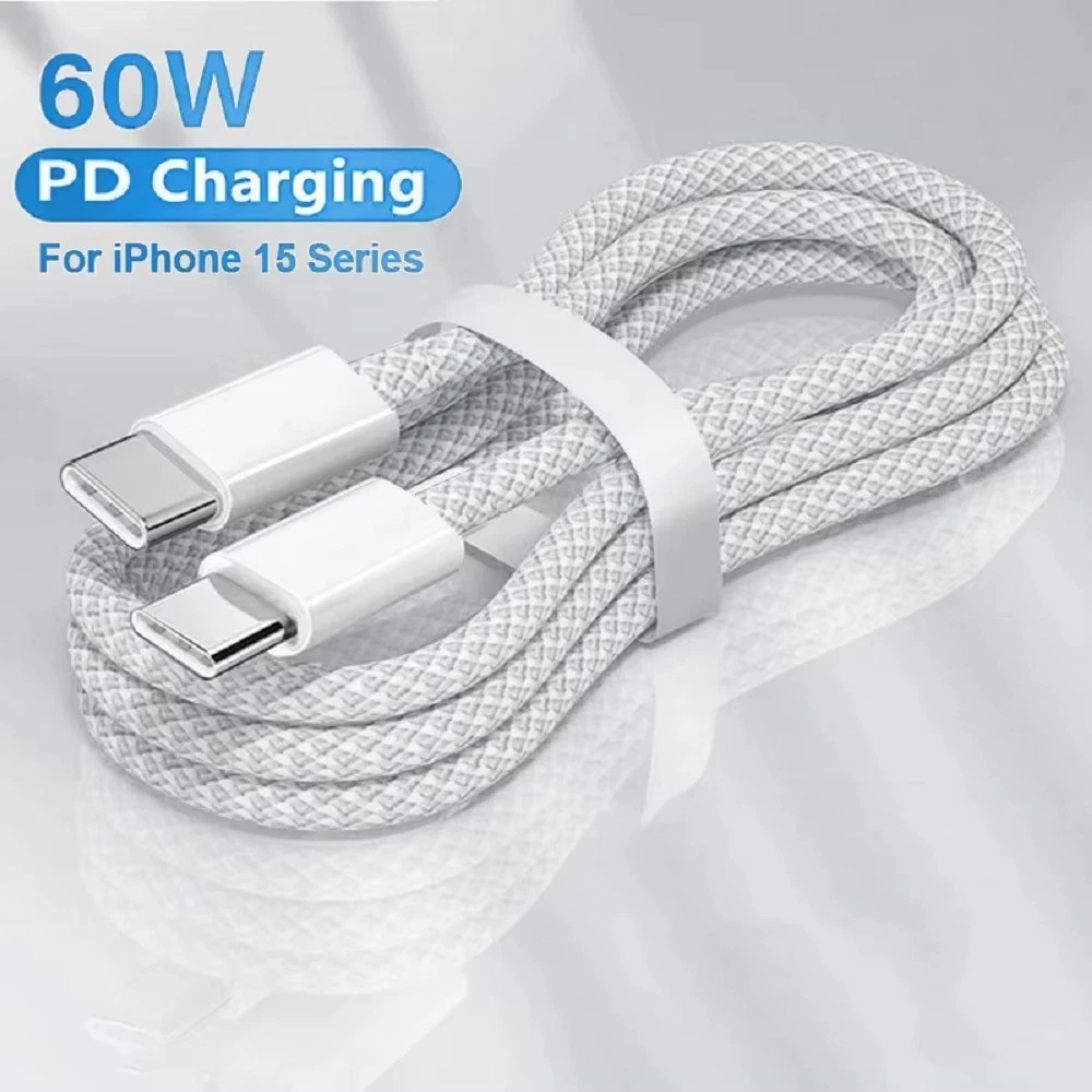 Câble Type C pour HOTWAV Cyber8 Câble USB Tressé Nylon 1 Mètre Câble Charge/ Synchro Rapide-Transfert de données Type C - Noir
