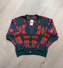 Vintage Aztec Knit Cardigan Sweater Size S