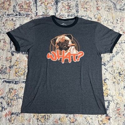 Universal Studios Shirt Men's XL Grey MIB Men in Black Frank the Pug Ringer 
