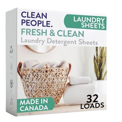 Clean People Laundry Detergent Sheets, Eco Friendly, Ultra Concentrated,