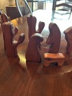 16 Piece Hand Carved Wooden Nativity Set Figures Wood 4” Unique Roanoke VA — photo 4