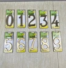 HY-KO House Numbers 4" Solid Brass Polished and Brushed w/Screws Sold Separately