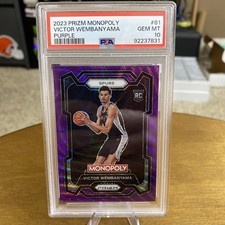 2023-24 Panini Prizm Monopoly - Victor Wembanyama #81 Purple Wave Prizm (RC)