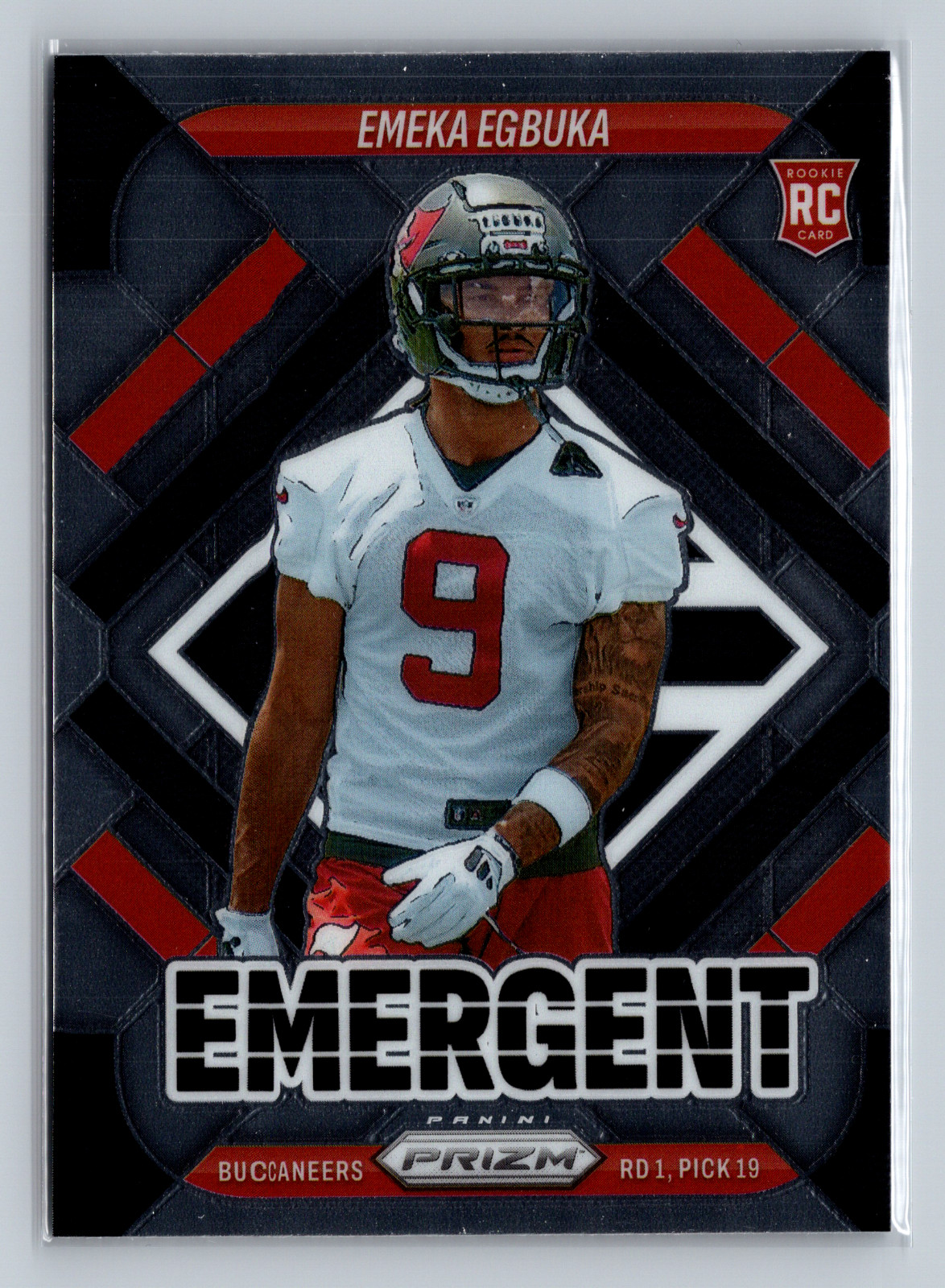 2025 Panini Prizm Emeka Egbuka #3 Emergent RC Rookie Buccaneers
