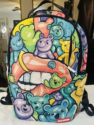 Sprayground Yummy gummy Lips Backpack Gummy Bears Limited Edition DLXR Full Size