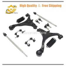 Fits ACURA RSX Front Lower Control Arms Inner Outer Tie Rods Sway Bar Link 14Pcs