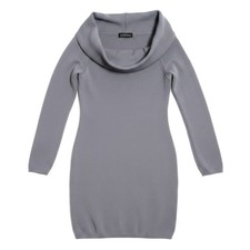 Stylestalker Gray Cowl Neck Bodycon Sweater Holiday Party Mini Dress Size Medium