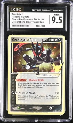 Greninja Star SWSH144 Celebrations Black Star Promo CGC 9.5 Graded