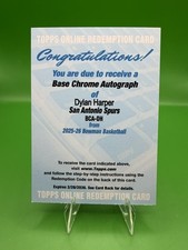 2025-26 Bowman Basketball Dylan Harper Base Auto Redemption 