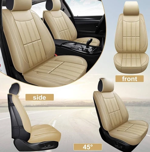 AOOG Leather Automotive Car Seat Covers Leatherette for Cars SUV Pick-up Truc...