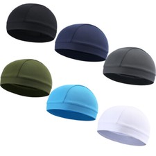 Men Skull Cap Multifunctional Headwear Bike Hat Helmet Liner Beanie Sleep Caps
