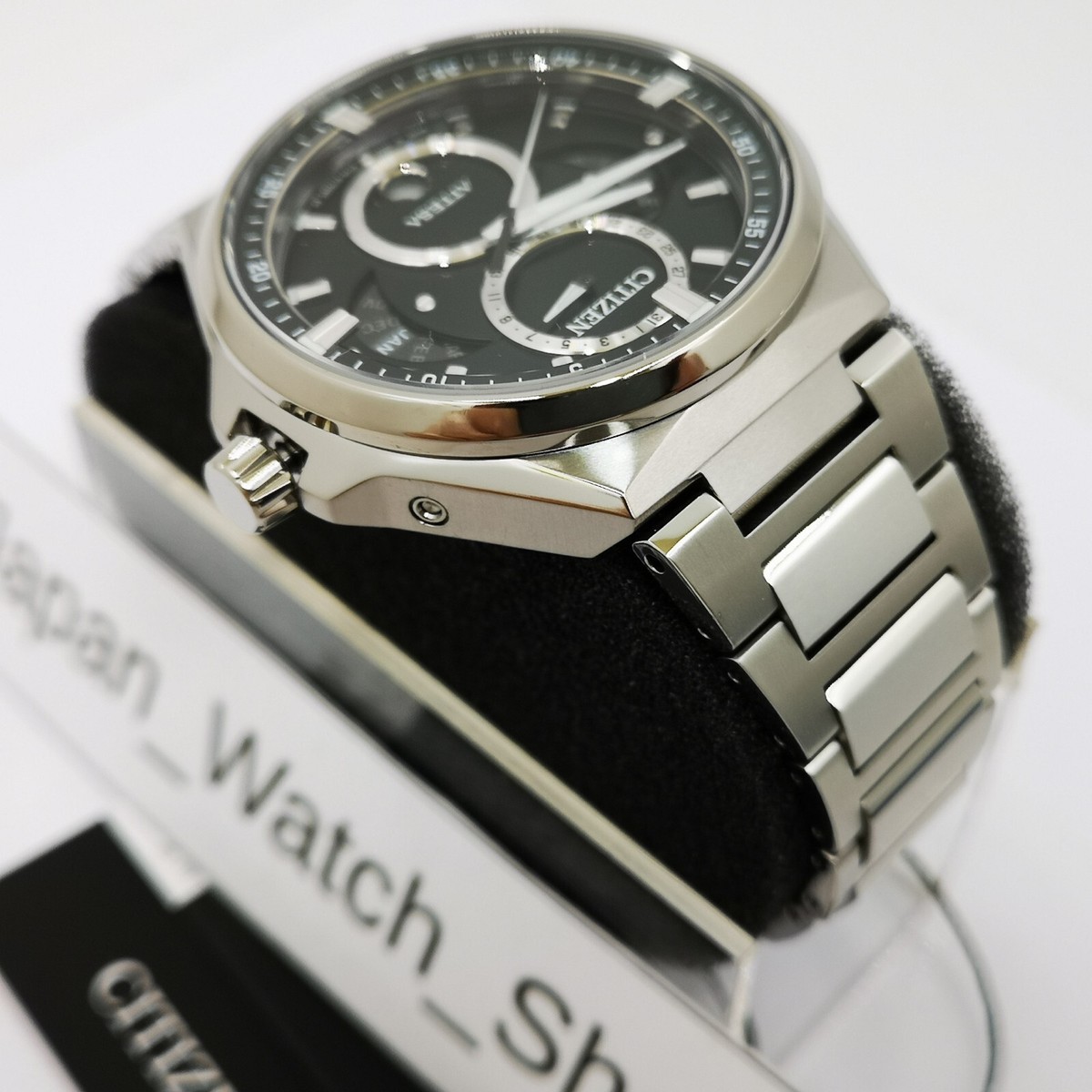 CITIZEN ATTESA Eco-Drive BU0060-68E Black Silver Quartz