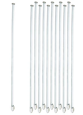 Eisco 10 Pack Glass Stirring Rods, 11.8" - Spade & Button Ends, 6mm Diameter