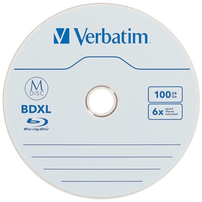 1-Piece Verbatim M-DISC 100GB 1000-Year Archival TRIPLE LAYER 6X