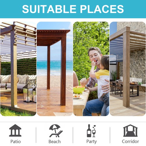 2024 Waterproof Outdoor Curtains 3D Texture Thermal Insulated Sun Blocking Drape - Picture 31 of 102
