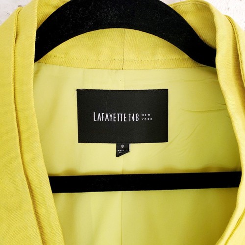 LAFAYETTE 148 LEINEN SITTICH BLAZER ARBEITSJACKE Lemon Lime Funky Bold NEON GRÖSSE 8 - Bild 5 von 10
