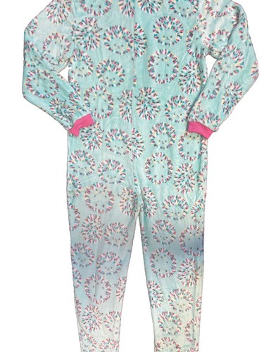 Munki Munki Kid's Blue Pajama Luxe Plush One Piece Hooded (S01) - Picture 14 of 17