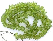 Arizona Peridot Nugget Mixed Green Chip Bead 15" Strand 6mm to 9mm