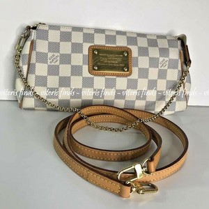 Authentic-Louis-Vuitton-Eva-Damier-Azur-Canvas-Clutch-Shoulder-Crossbody-Bag