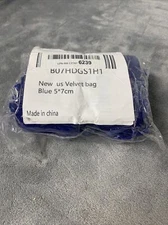 50 Pieces Blue Soft Velvet 5x7cm Jewelry Candy Pouch Christmas Party Supplies