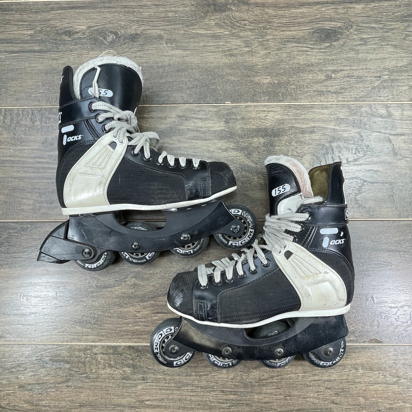 Vintage CCM 155 Hockey Skates 6 Inline Black Rollerblades eBay