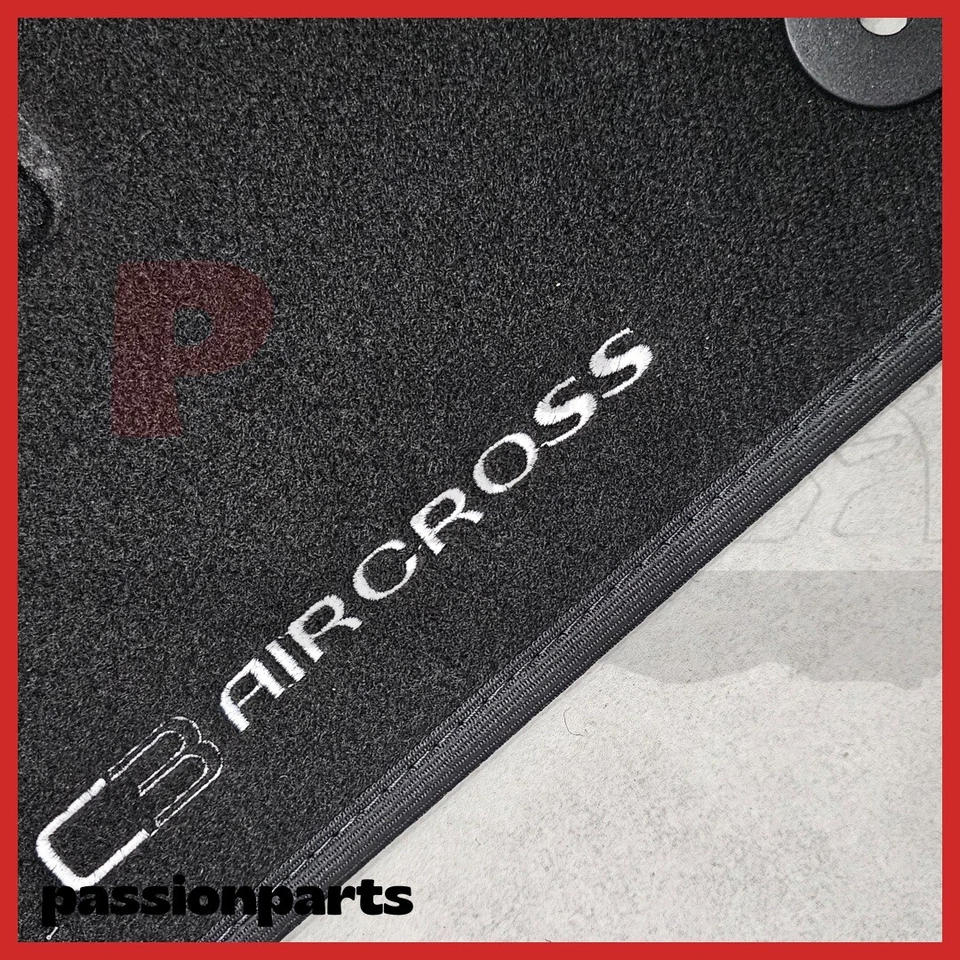 TAPPETI CITROEN C3 AIRCROSS DAL 2017 IN MOQUETTE CON RICAMO E 4 FISSAGGI 4 PZ - Immagine 2 di 4