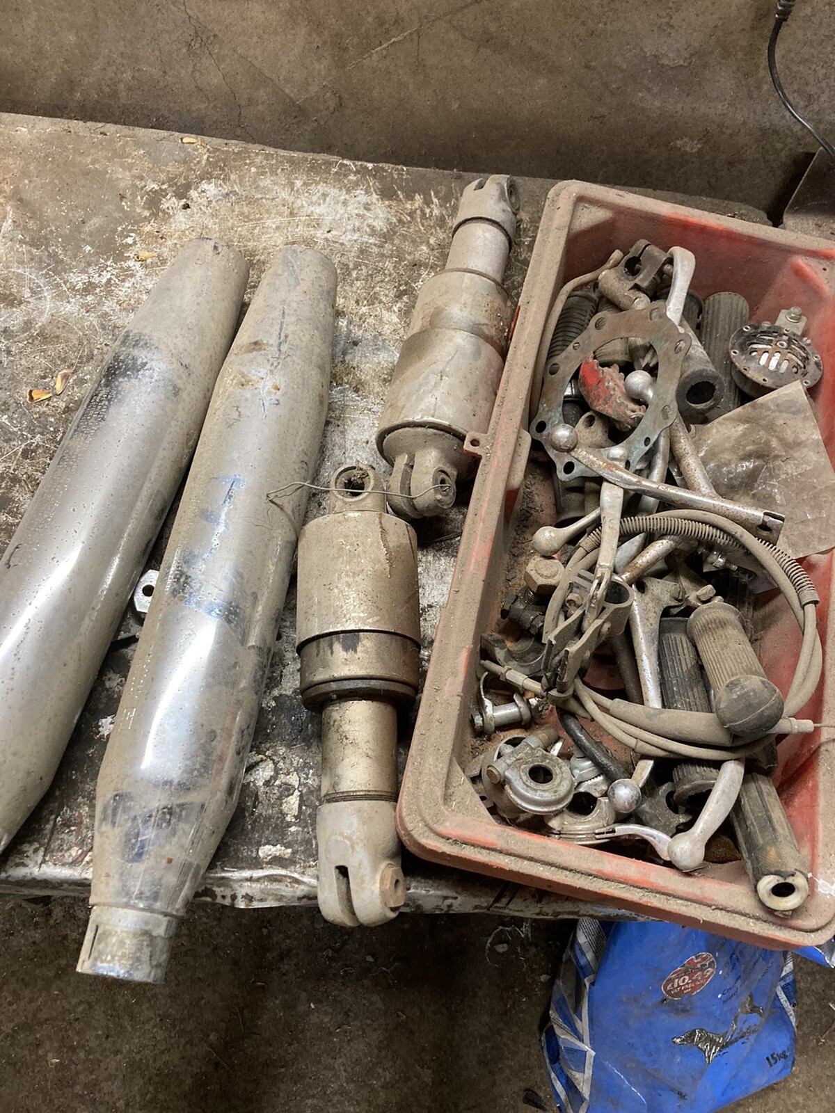 job lot of vintage motorcycle parts eBay