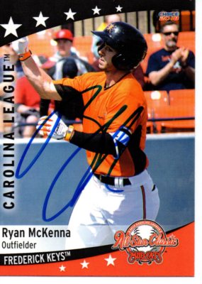 Ryan McKenna 2018 Frederick Keys Carolina League All Star Game Signed Card