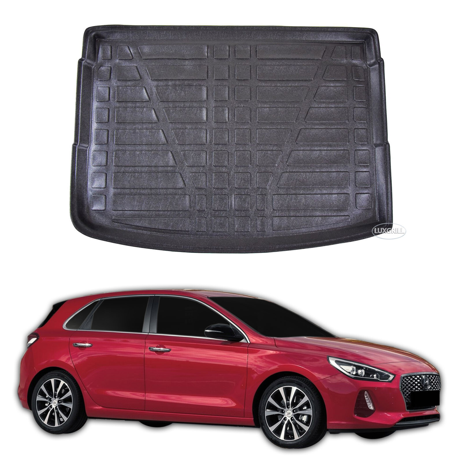 Tapis de coffre sur mesure Hyundai i30 Berlina 2017 étanche antidérapant protection chien