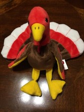 GOBBLES THE TURKEY TY BEANIE BABY 1996 (RARE - EXCELLENT CONDITION)