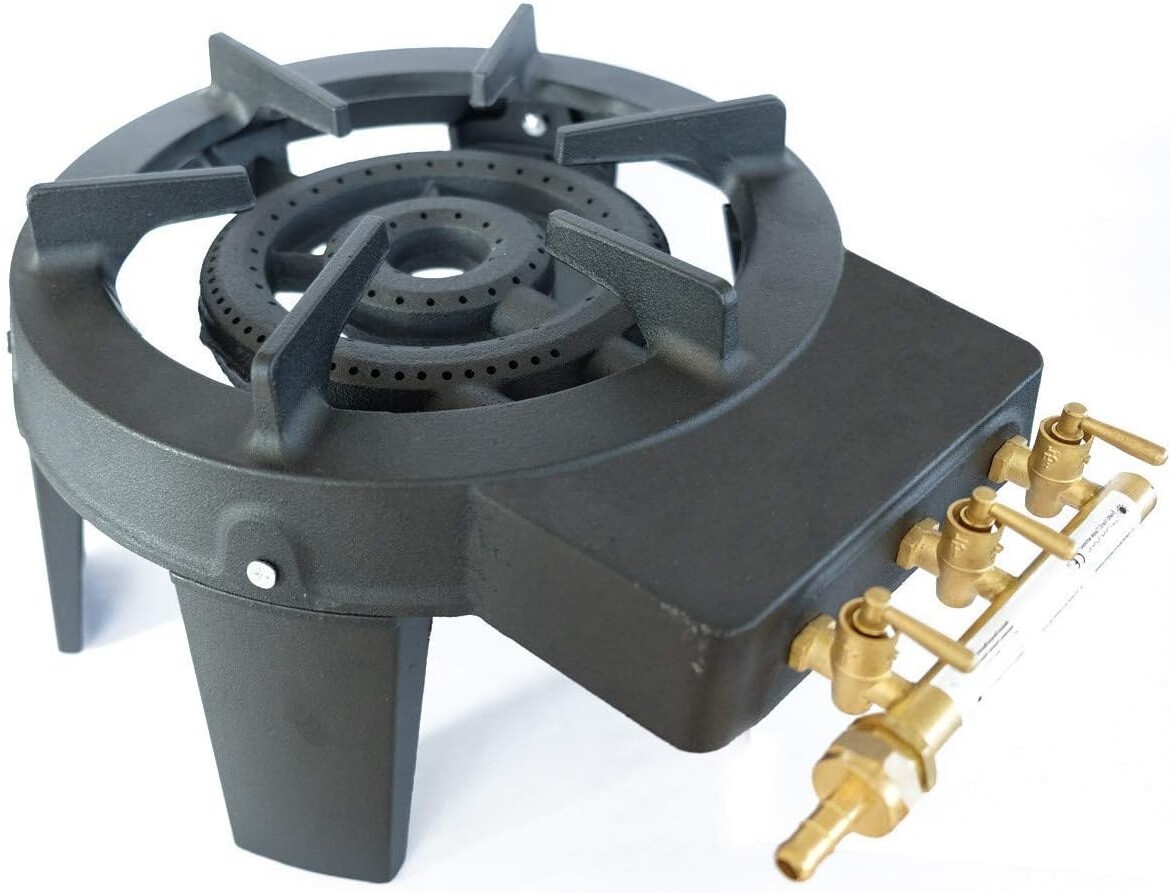 FORNELLONE A GAS IN GHISA BRUCIATORE A 3 CORONA ALIMENTAZIONE GPL PAPILLON