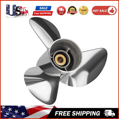 15 1/4X19 Stainless Steel Boat Propeller for Yamaha Outboard 150-300 HP 15 Tooth - Picture 1 of 5